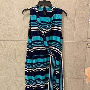Ann Taylor blue/white stripe nautical dress